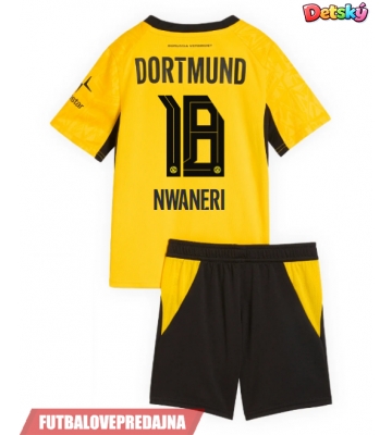 Lacne Dětský Futbalové dres Borussia Dortmund Ethan Nwaneri #18 2026-27 Krátky Rukáv - Domáci (+ trenírky)